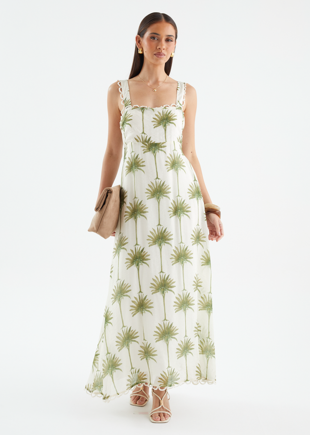 Grayce Maxi Dress - Sage Palms