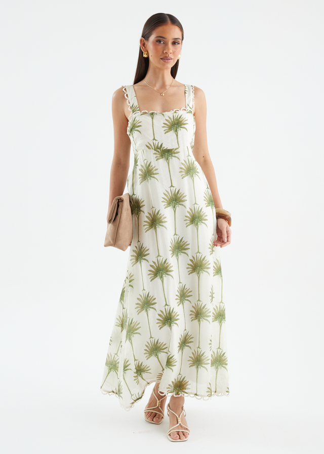 Grayce Maxi Dress - Sage Palms