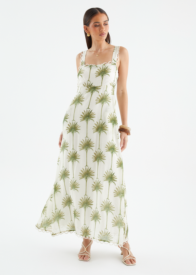 Grayce Maxi Dress - Sage Palms
