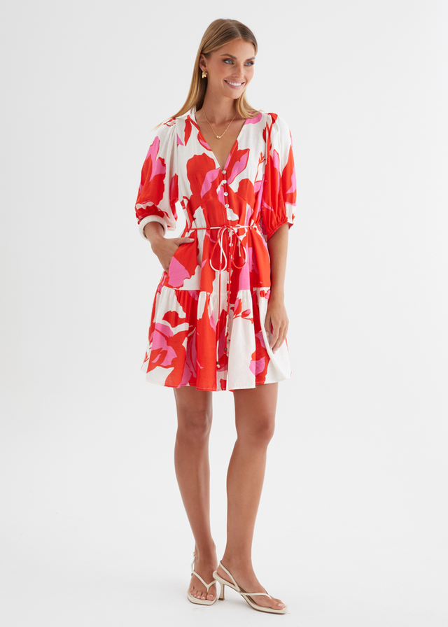 Kayleigh Dress - Ruby Petal