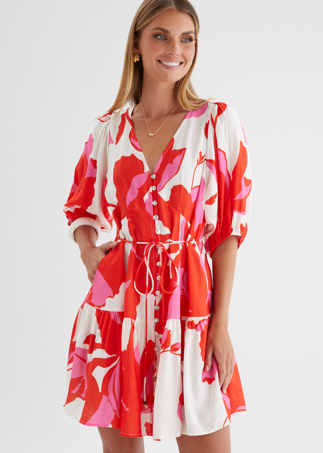 Kayleigh Dress - Ruby Petal