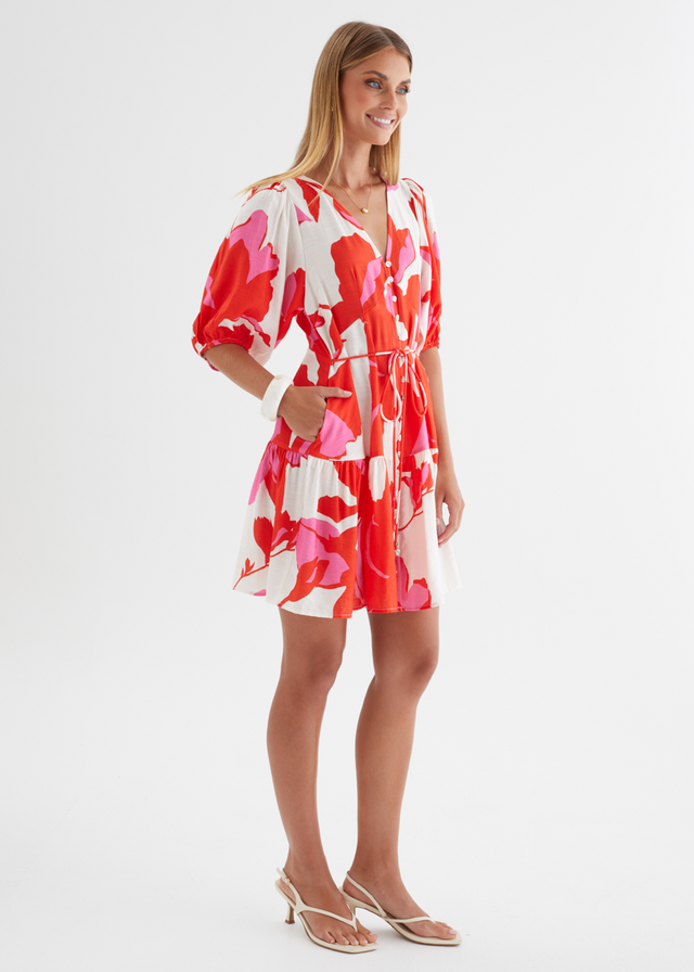 Kayleigh Dress - Ruby Petal