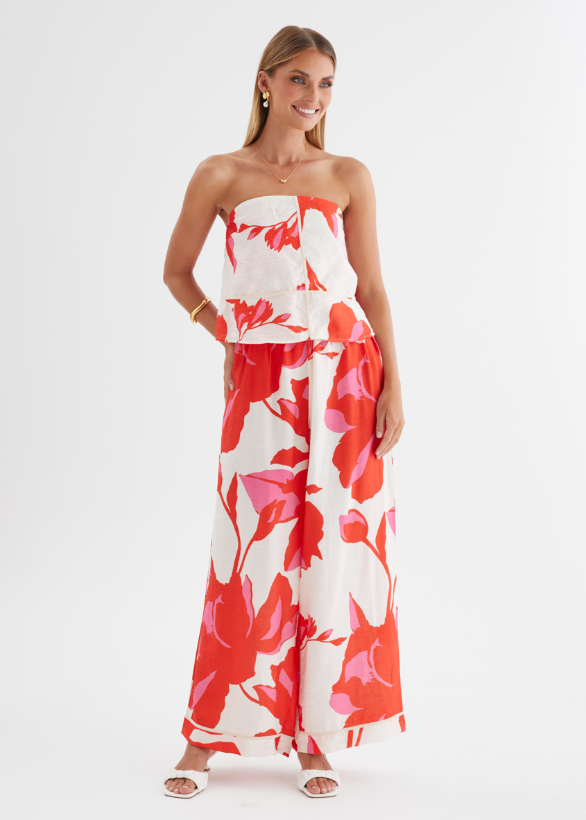 Keegan Pantsuit - Ruby Petal – Gingham & Heels