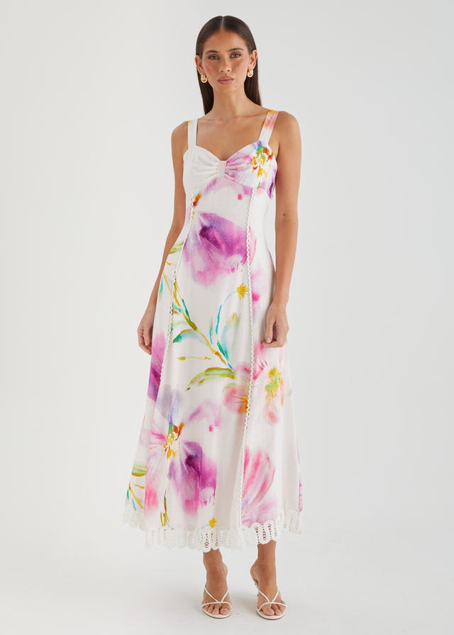 Yelena Maxi Dress - Fuchsia Floral
