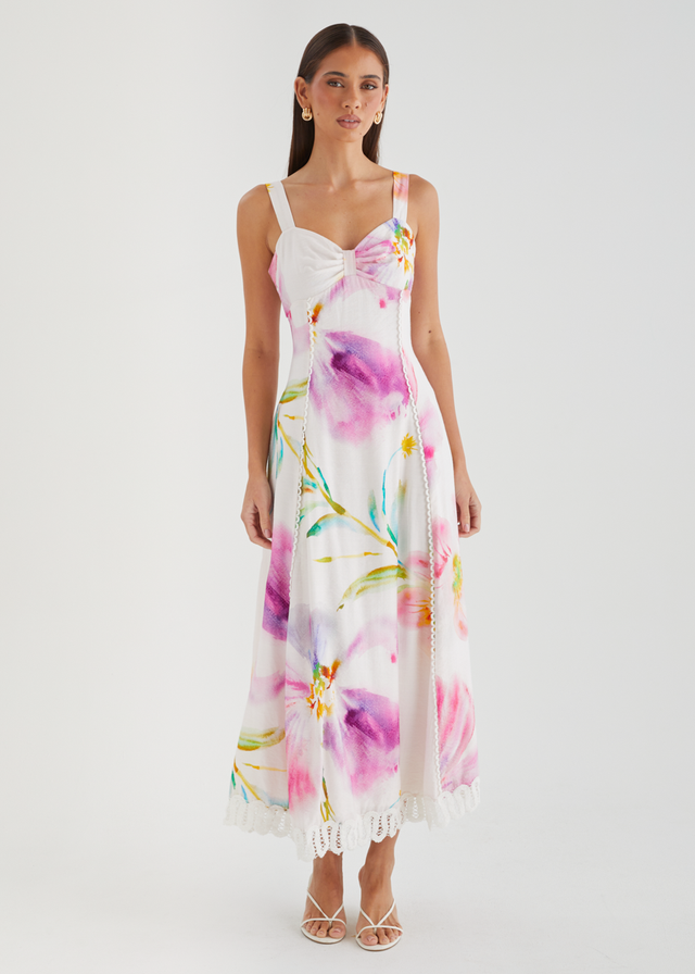 Yelena Maxi Dress - Fuchsia Floral