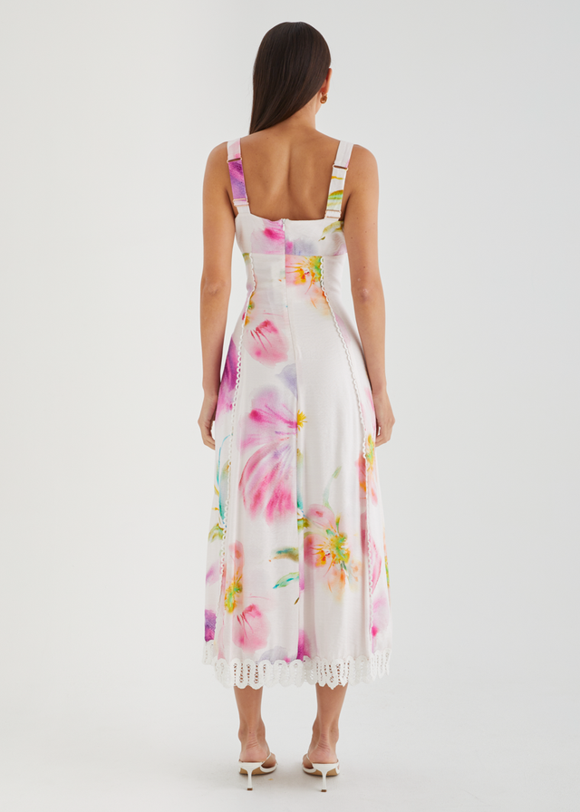 Yelena Maxi Dress - Fuchsia Floral