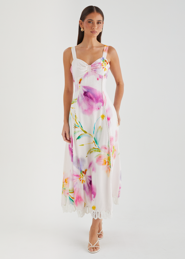 Yelena Maxi Dress - Fuchsia Floral