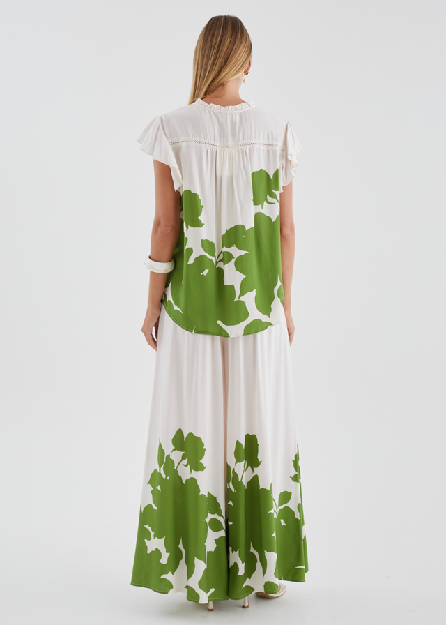 Colbie Blouse - Matcha Leaf