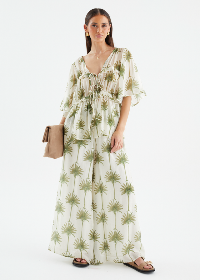Imelda Blouse - Sage Palms