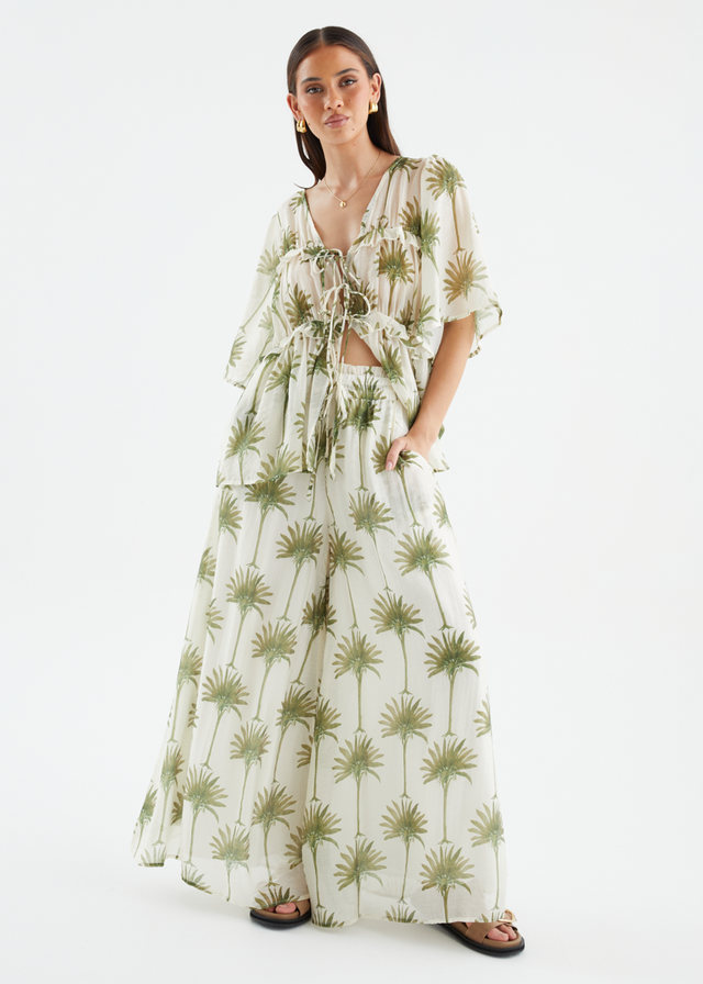 Imelda Blouse - Sage Palms