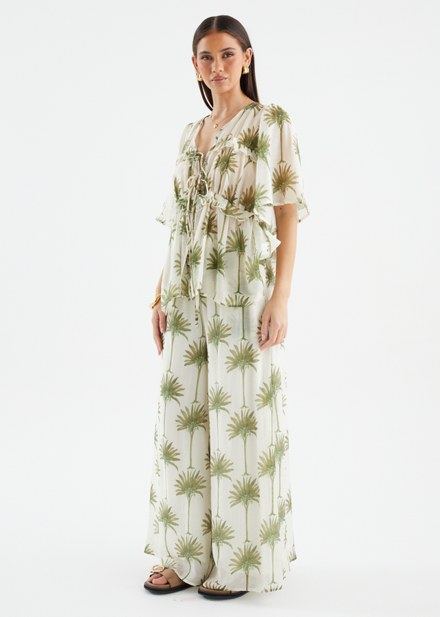 Imelda Blouse - Sage Palms