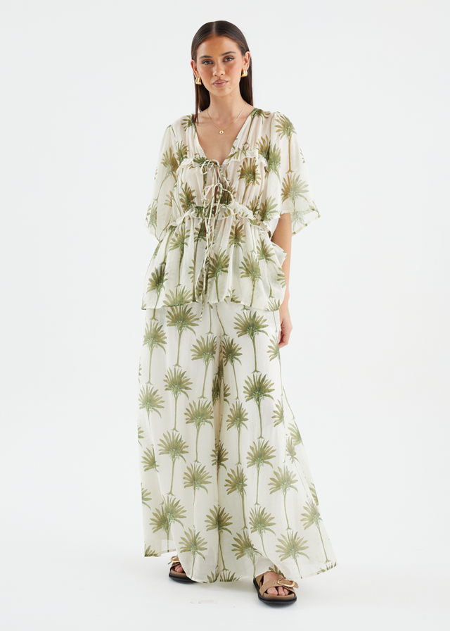 Imelda Blouse - Sage Palms