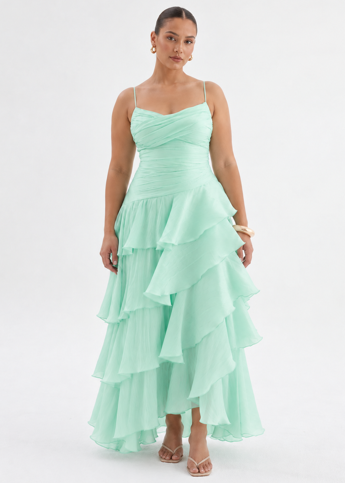 gingham bridesmaid dresses – & Heels Invisible zipper closure