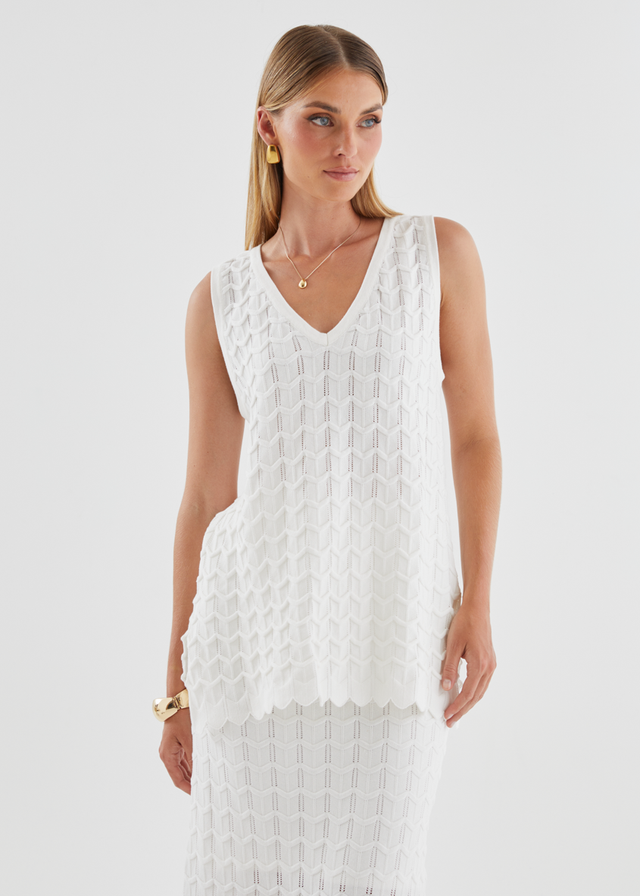 Nerida Knit Top - Off White