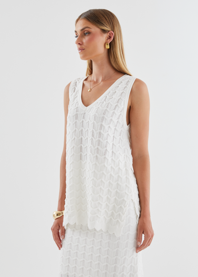 Nerida Knit Top - Off White