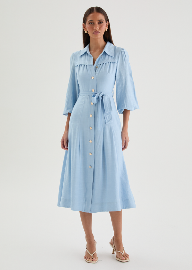 Donellia Midi Dress - Blue