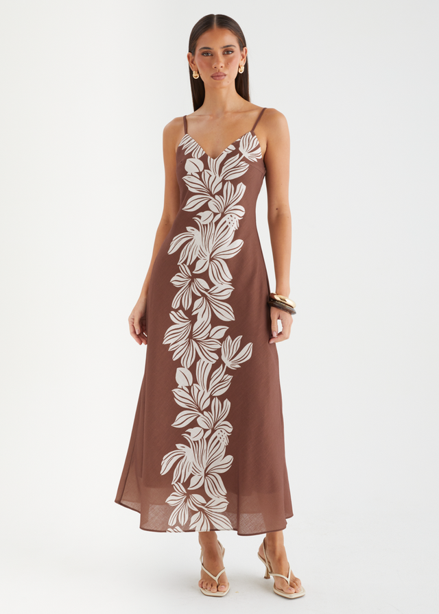 Dianah Midi Dress - Cacao Floral
