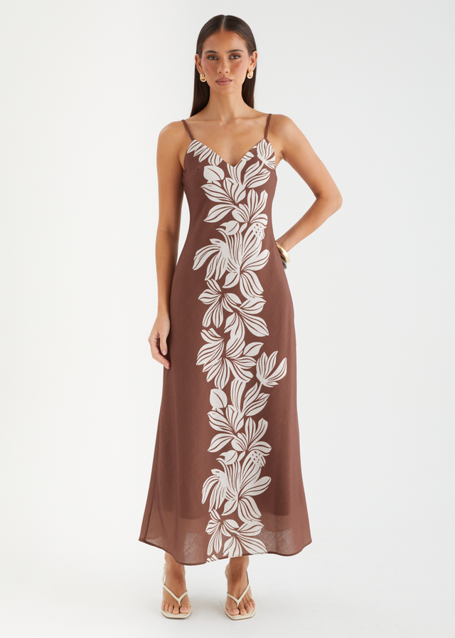 Dianah Midi Dress - Cacao Floral