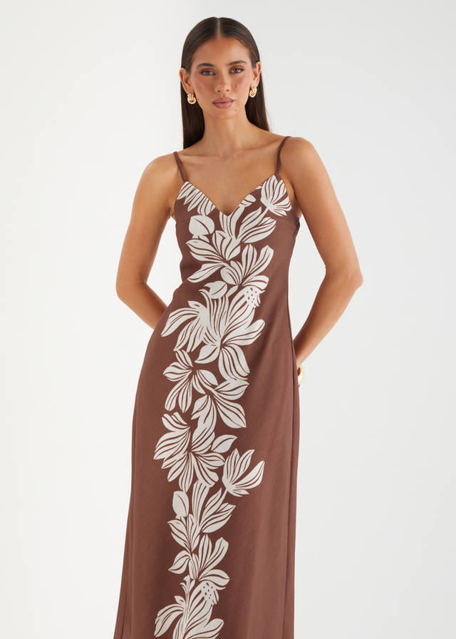 Dianah Midi Dress - Cacao Floral