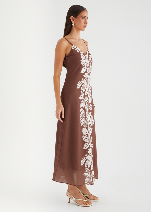 Dianah Midi Dress - Cacao Floral