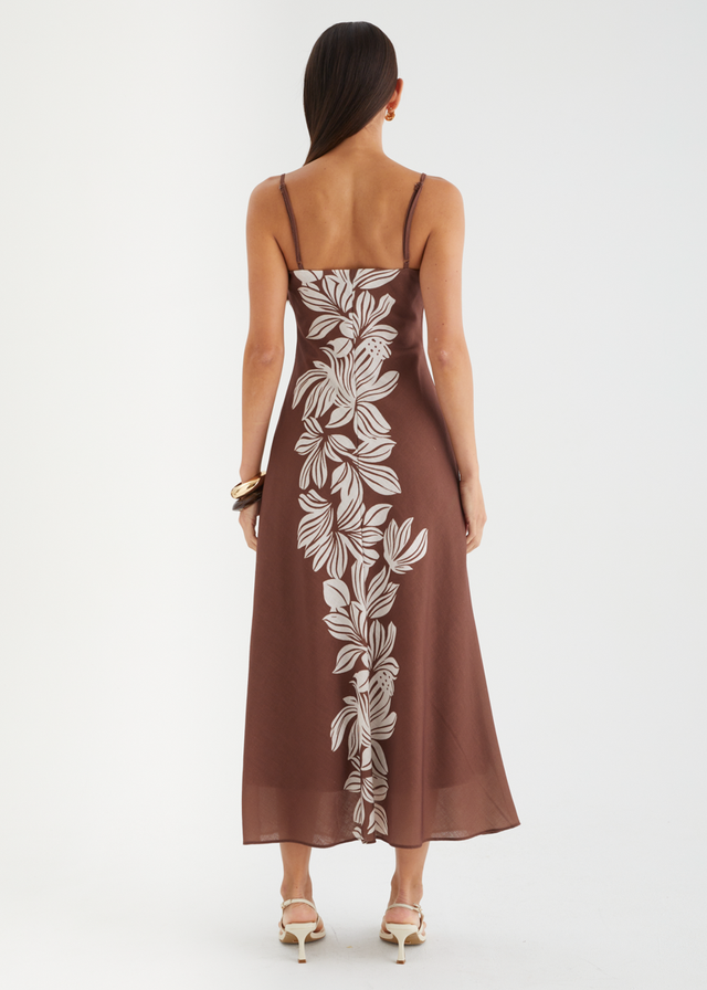 Dianah Midi Dress - Cacao Floral