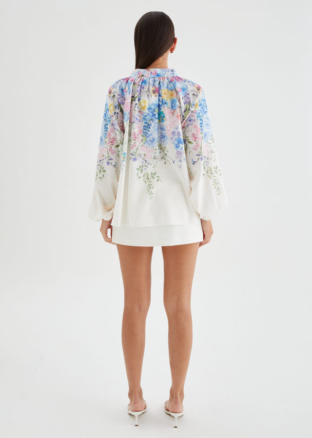 Dellan Blouse - White Floral
