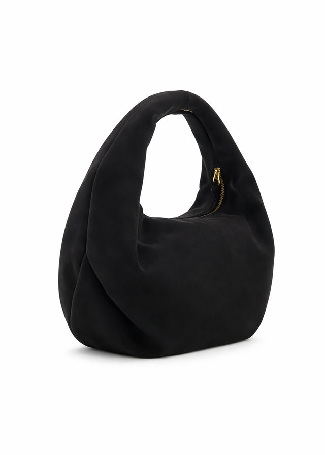 Renee Shoulder Bag - Black Suede