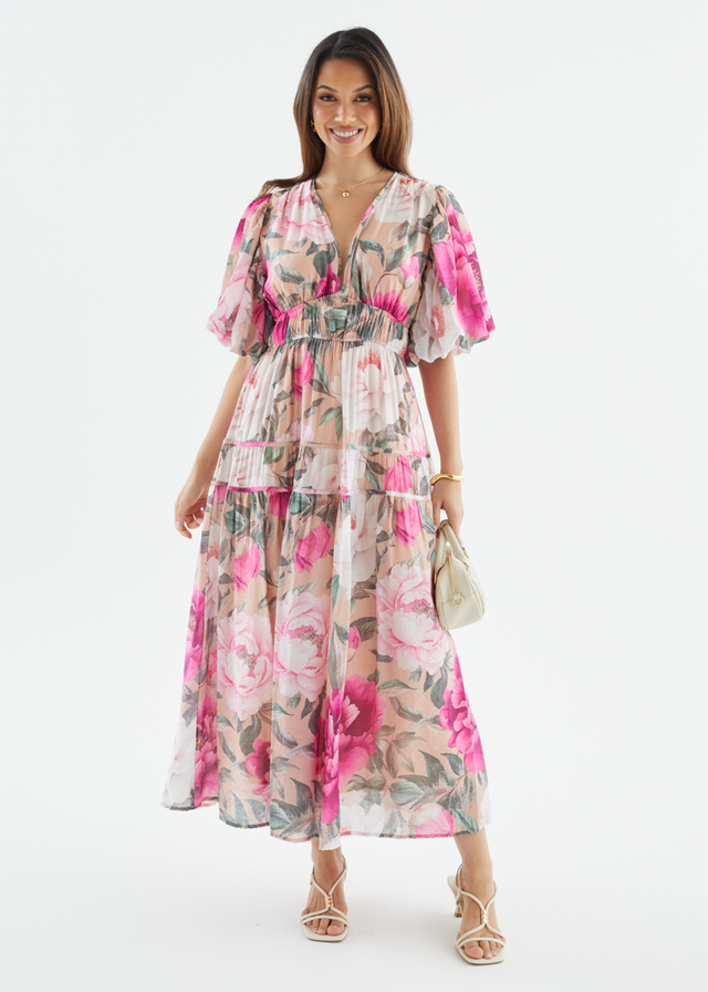 Desima Maxi Dress - Blush Flowers