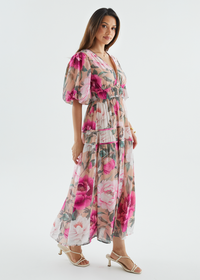 Desima Maxi Dress - Blush Flowers