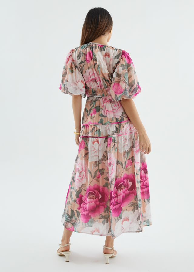 Desima Maxi Dress - Blush Flowers