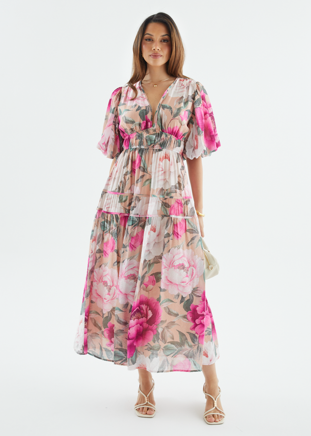 Desima Maxi Dress - Blush Flowers