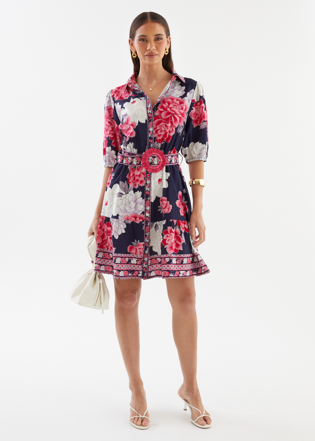 Roena Dress - Crimson Peony