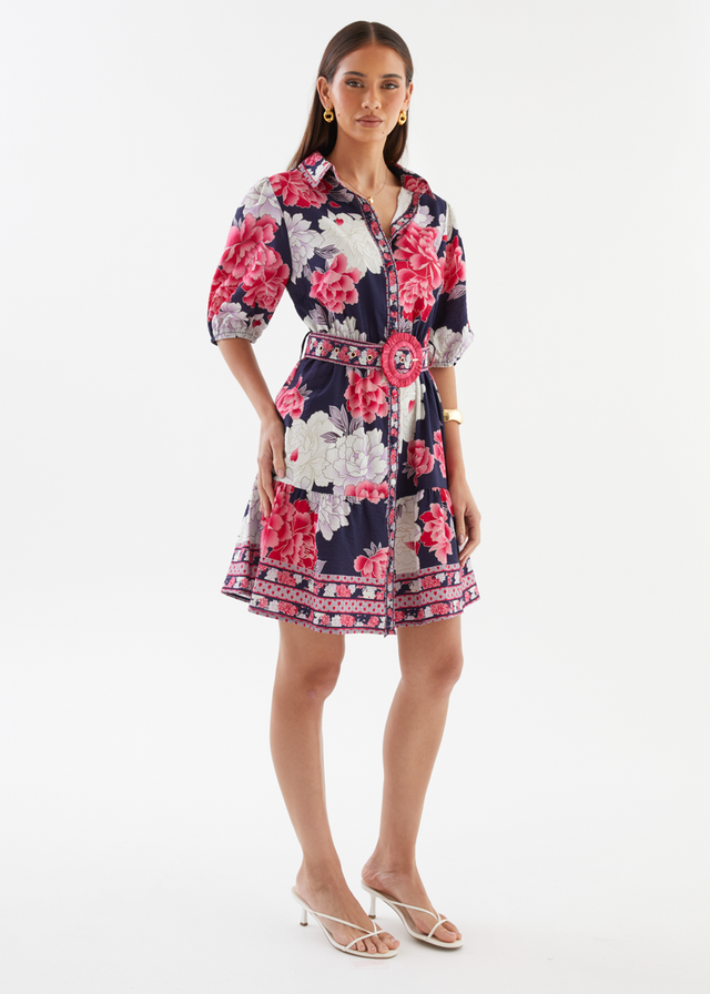 Roena Dress - Crimson Peony