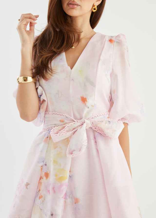 Jolene Dress - Pink Floral
