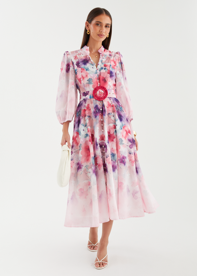 Mykaela Midi Dress - Lavender Blossom