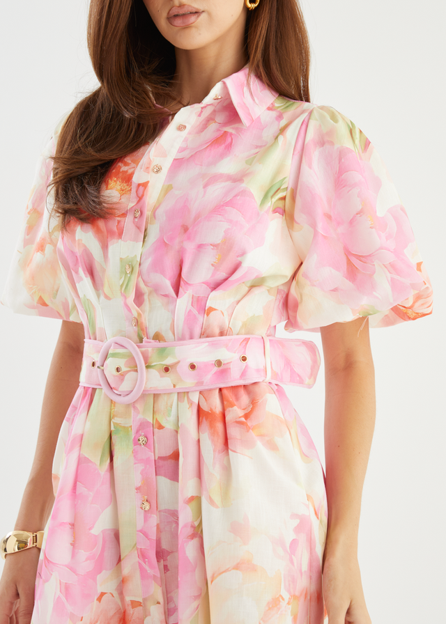 Hazelle Dress - Pink Gardenia