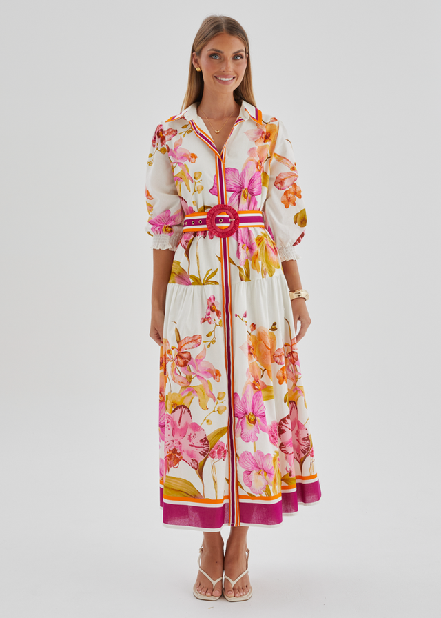 Pabla Maxi Dress - Fuchsia Orchids Gingham & Heels Pabla Maxi Dress - Fuchsia Orchids Gingham & Heels
