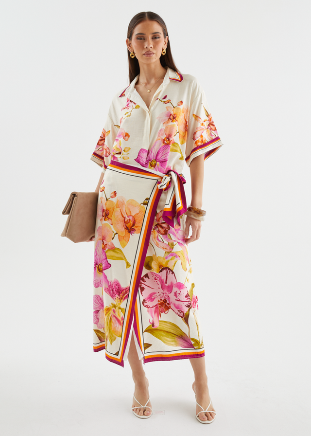 Pamalee Blouse - Fuchsia Orchids