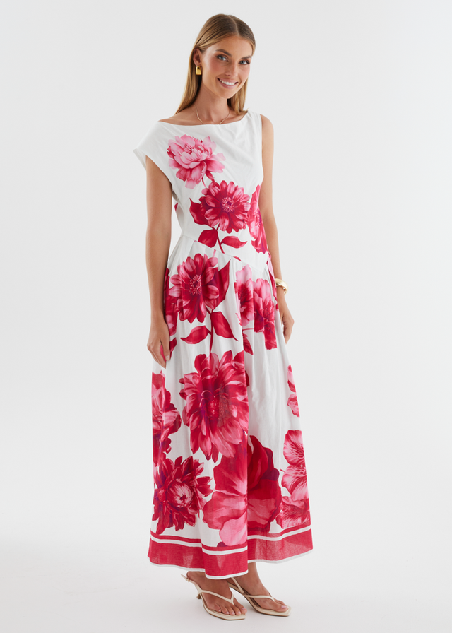 Deon Drop Shoulder Maxi Dress - Ruby Dahlia