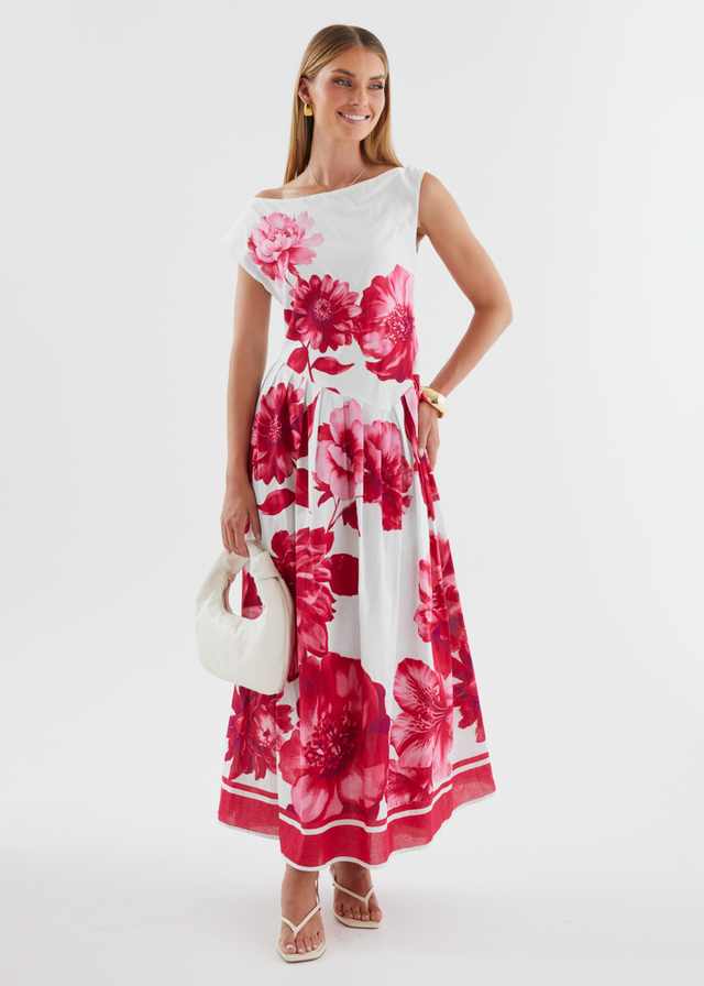 Deon Drop Shoulder Maxi Dress - Ruby Dahlia