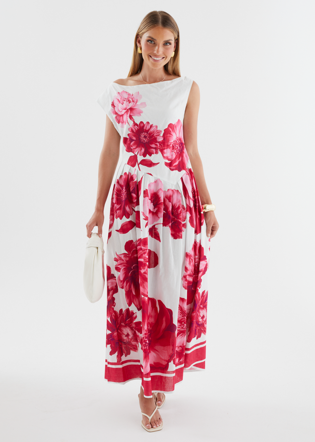 Deon Drop Shoulder Maxi Dress - Ruby Dahlia