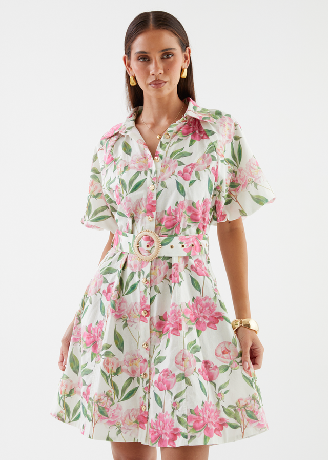Charlston Dress - Pink Peony