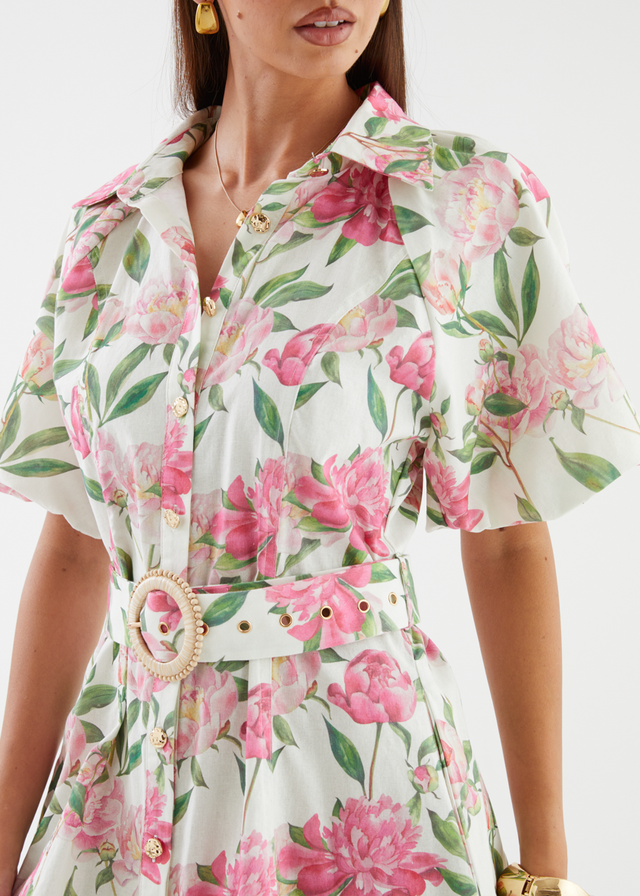 Charlston Dress - Pink Peony
