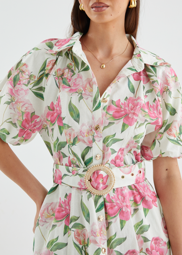 Charlston Dress - Pink Peony