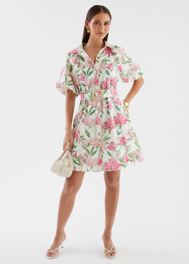 Charlston Dress - Pink Peony