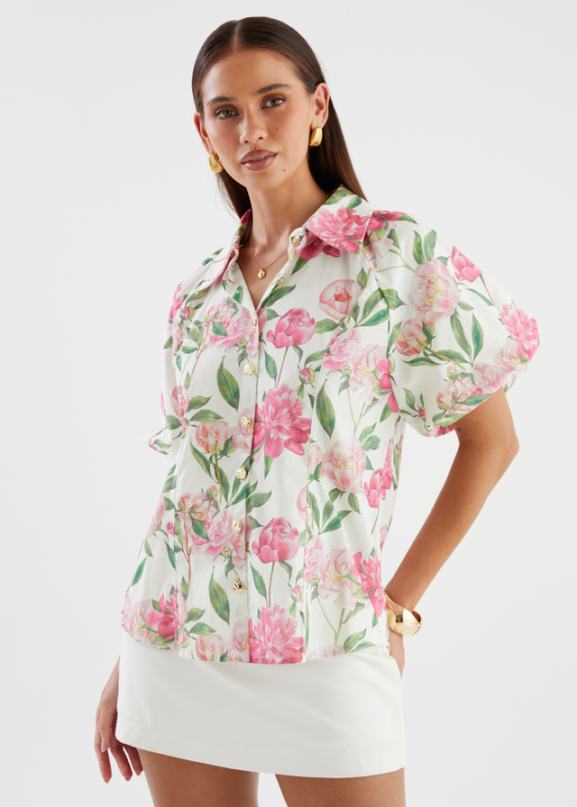 Charise Blouse - Pink Peony
