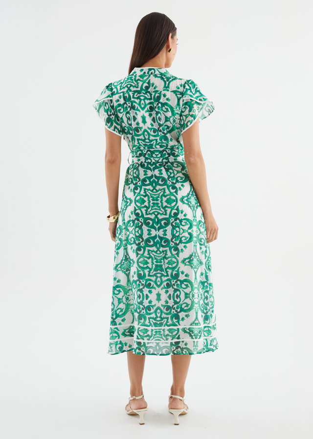 Avalon Maxi Dress - Emerald Geo