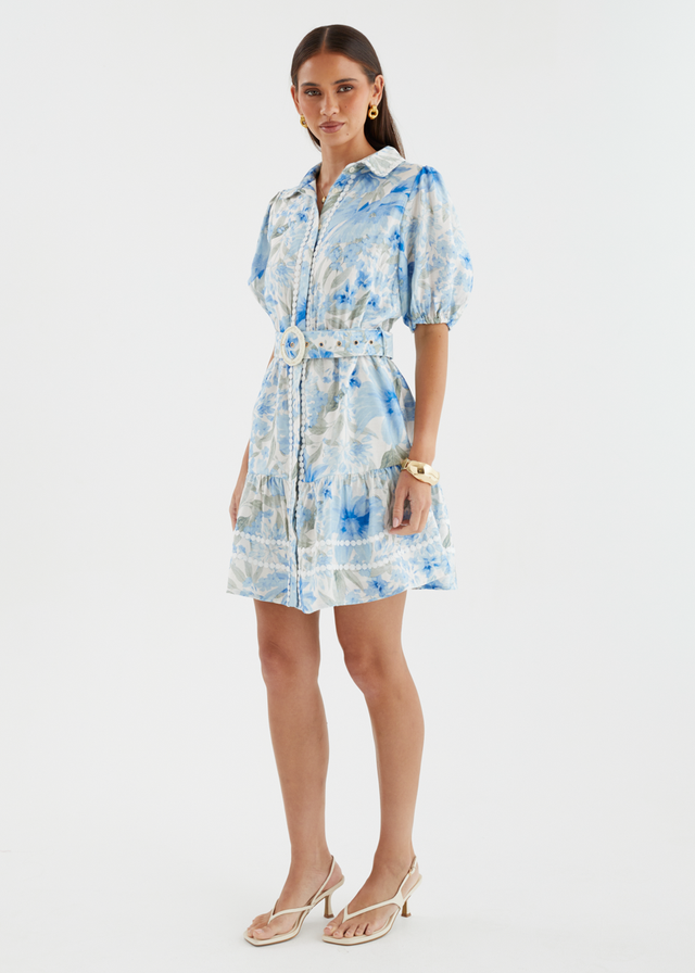 Karyna Dress - Baby Blue Blossom