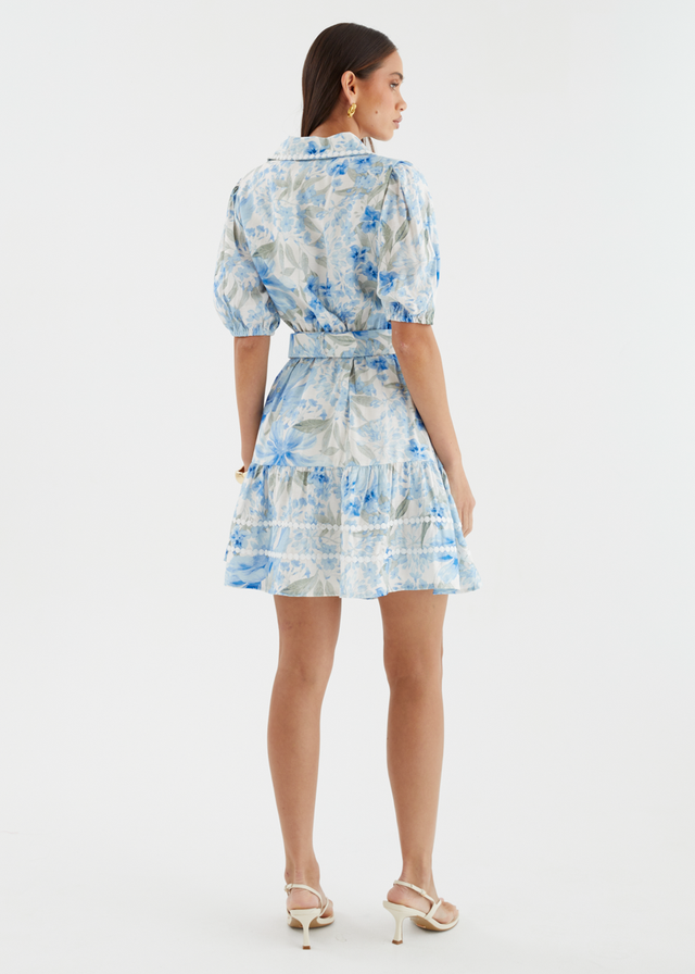 Karyna Dress - Baby Blue Blossom