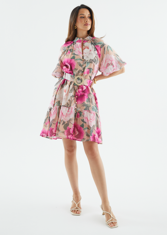 Darlaah Dress - Blush Flowers